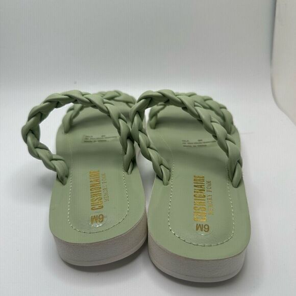 CUSHIONAIRE Women's braided slide sandal +Memory Foam 6 MINT - Picture 4 of 8